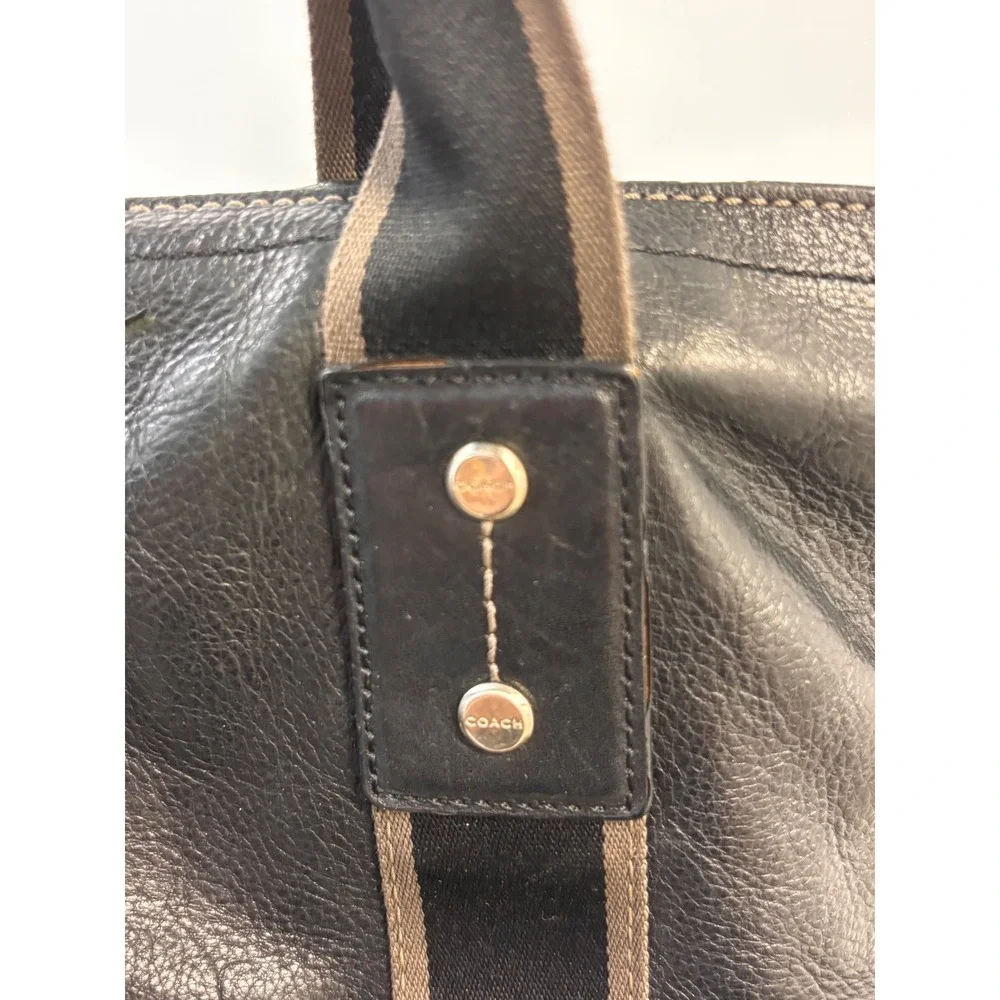 Coach Bleecker Legacy Weekend Tote Black Leather Shopper Bag 70558 Mens Womens